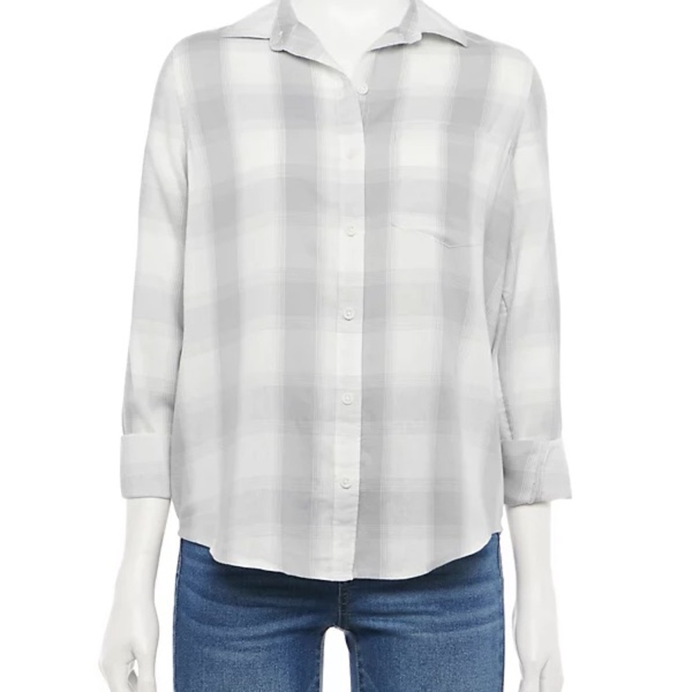 Kohl’s Juniors' SO Button-Down flannel Shirt